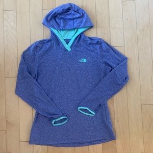North Face Long Sleeved Hoodie Purple Medium NWOT